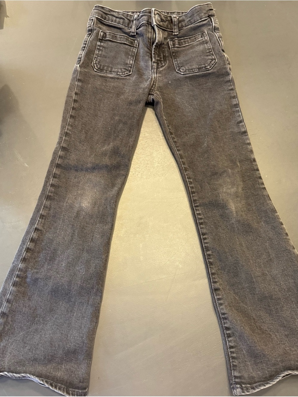 GAP Kids Black Washed Flared Jeans - girls size 8